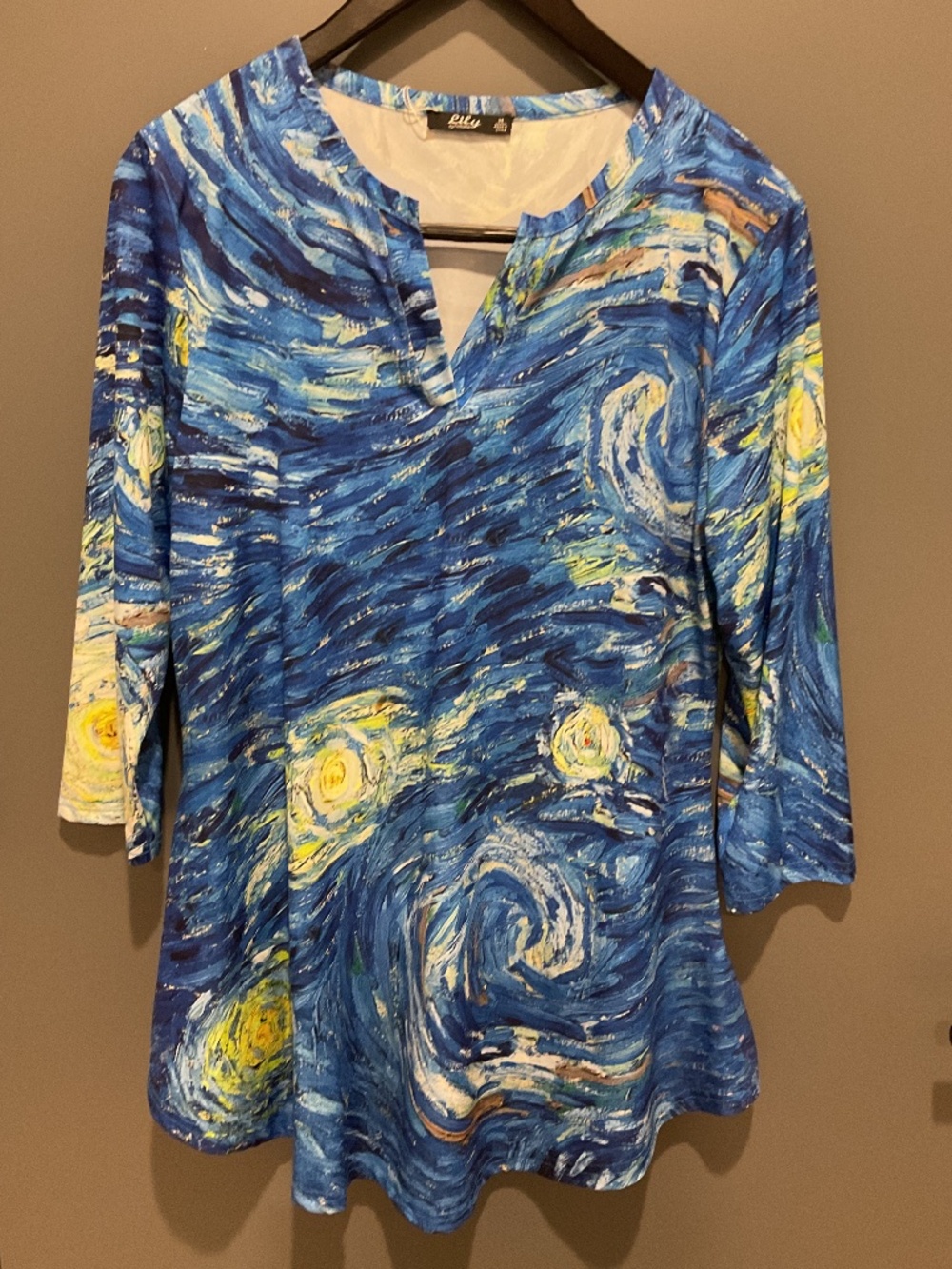 Van Gogh Pattern Tunic Top
